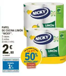 E.Leclerc NICKY Papel de cocina limón oferta
