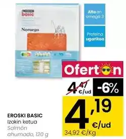 Eroski Eroski basic - salmon ahumado oferta