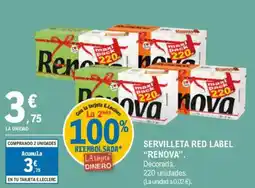 E.Leclerc RENOVA Servilleta red label oferta