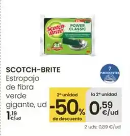 Eroski Scotch-brite - estropajo de fibra verde gigante oferta