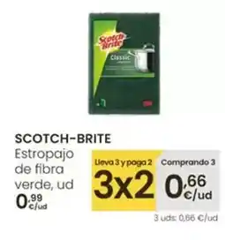 Eroski Scotch-brite - estropajo de fibra verde oferta