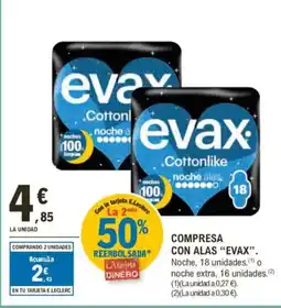 E.Leclerc EVAX Compresa con alas oferta