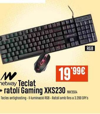 Beep Netway Teclat + Ratolí Gaming Xks230 oferta