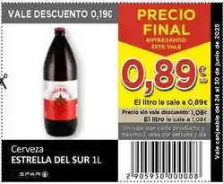 SPAR Estrella del sur - cerveza oferta