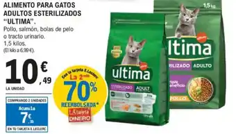 E.Leclerc ULTIMA Alimento para gatos adultos esterilizados oferta