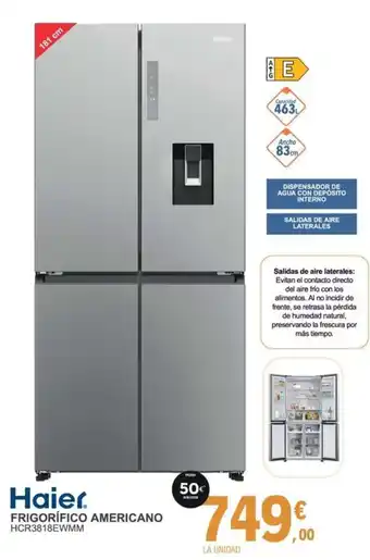 E.Leclerc HAIER Frigorífico americano HCR3818EWMM oferta