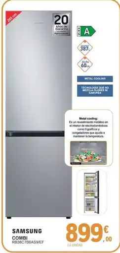 E.Leclerc SAMSUNG Combi rb38c7b6as9/ef oferta