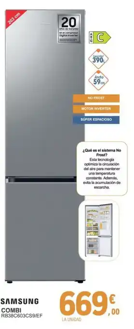E.Leclerc SAMSUNG Combi rb38c603cs9/ef oferta