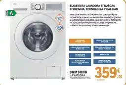 E.Leclerc SAMSUNG Lavadora ww80cgc04dtiec oferta