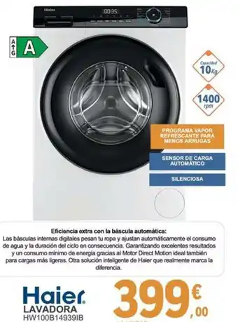 E.Leclerc HAIER Lavadora hw100b14939ib oferta