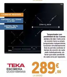 E.Leclerc TEKA Encimera izc63015bkmss oferta