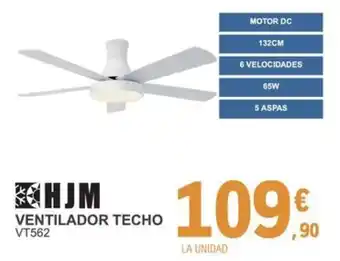 E.Leclerc HJM Ventilador techo vt562 oferta