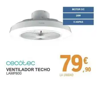 E.Leclerc CECOTEC Ventilador techo lamp.600 oferta