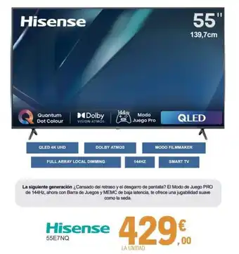 E.Leclerc HISENSE 55E7NQ oferta