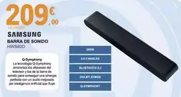 E.Leclerc SAMSUNG Barra de sonido hws60d oferta