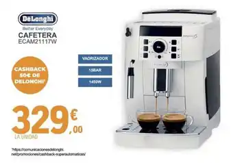 E.Leclerc DELONGHI Cafetera ecam21117w oferta