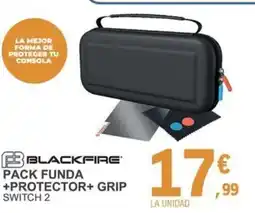 E.Leclerc BBLACKFIRE Pack funda +protector+ grip switch 2 oferta