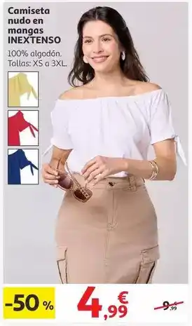 Alcampo Inextenso - camiseta nudo en mangos oferta