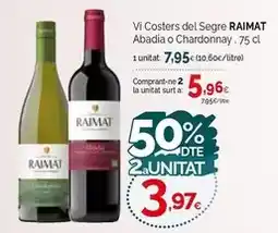Condis Raimat - vi costers del segre abadia o chardonnay oferta