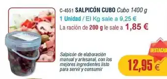 Abordo Salpicón cubo oferta