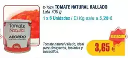 Abordo Abordo - tomate natural rallado oferta
