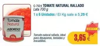Abordo Abordo - tomate natural rallado oferta