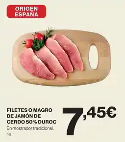 El Corte Inglés Duroc - filetes o magro de jamón de cerdo 50% duroc oferta