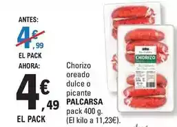 E.Leclerc Palcarsa - chorizo oreado dulce o picante oferta