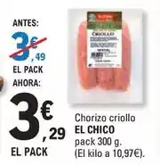 E.Leclerc El chico - chorizo criollo oferta