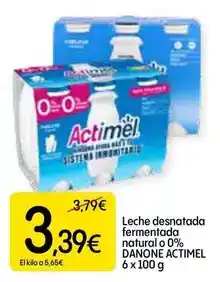 Dialprix Actimel - leche desnatada fermentada natural 0 0% oferta