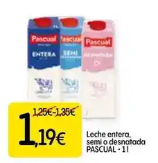 Dialprix Pascual - leche entera, semi o desnatada oferta