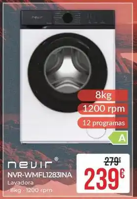 Embargos a lo bestia Nevir - lavadora nvr-wmfl1283ina oferta
