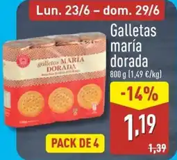 ALDI Galletas maría dorada oferta