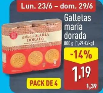 ALDI Galletas maría dorada oferta