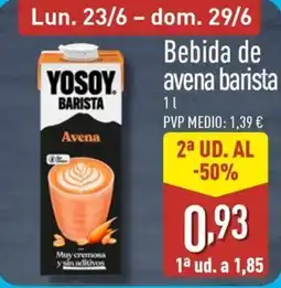 ALDI Bebida de avena barista oferta