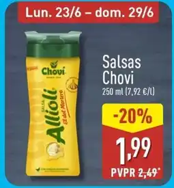 ALDI CHOVI Salsas oferta