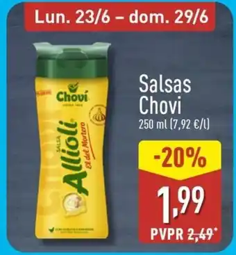 ALDI CHOVI Salsas oferta