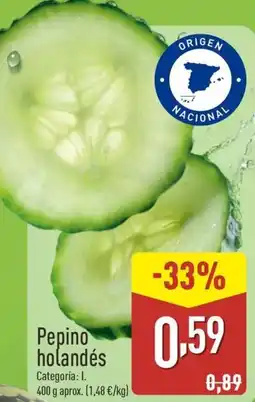 ALDI Pepino holandés oferta