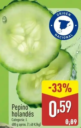 ALDI Pepino holandés oferta