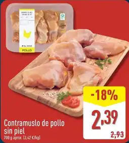 ALDI Contramuslo de pollo sin piel oferta