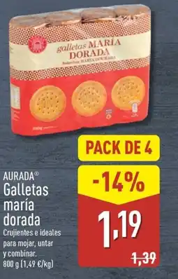 ALDI AURADA Galletas maría dorada oferta