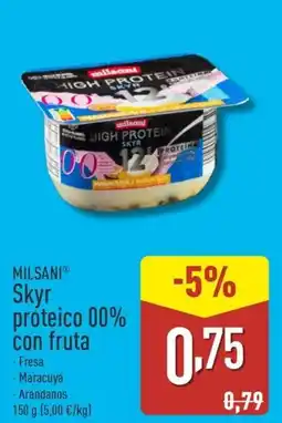 ALDI MILSANI Skyr proteico 00% con fruta oferta