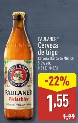 ALDI PAULANER Cerveza de trigo oferta