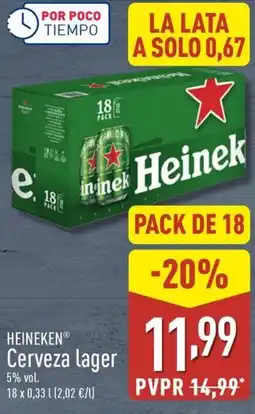 ALDI HEINEKEN Cerveza lager oferta