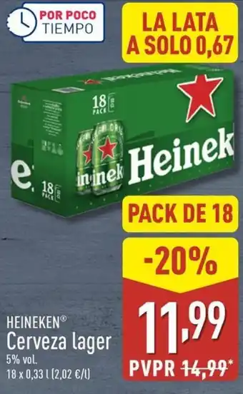 ALDI HEINEKEN Cerveza lager oferta