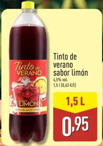 ALDI Tinto de verano sabor limón oferta