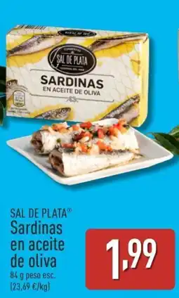 ALDI SAL DE PLATA Sardinas en aceite de oliva oferta