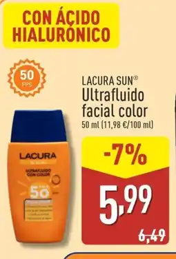 ALDI LACURA SUN Ultrafluido facial color oferta