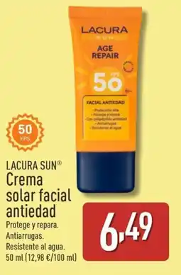 ALDI LACURA SUN Crema solar facial antiedad oferta