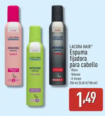 ALDI LACURA HAIR Espuma fijadora para cabello oferta